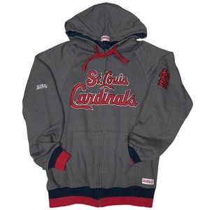 Stitches St Louis Cardinals Zip Hoodie Jacket SZ S